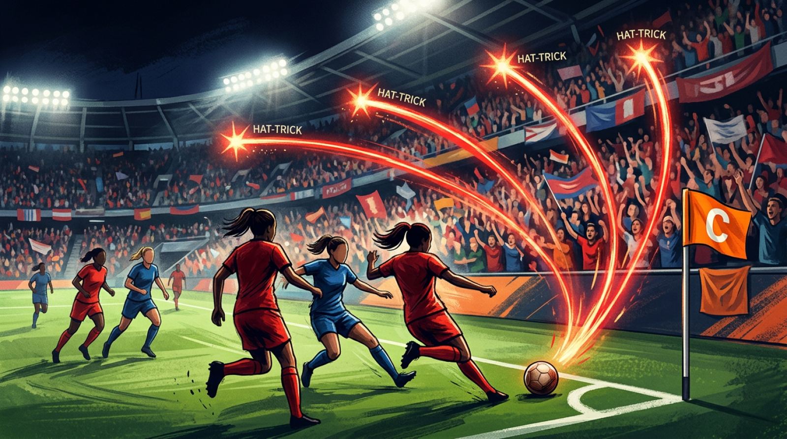 鲁索帽子戏法创纪录，阿森纳女足3比0击败本菲卡